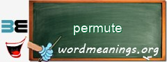 WordMeaning blackboard for permute